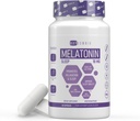 Melatonina para dormir para hombres y mujeres - Melatonina del sueño w / extracto de raíz de valeriana - Melatonina Vegan 10 Mg cápsulas - Ayuda para el sueño para adultos - Suplementos de sueño profundo para el dolor de la piel