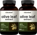 2 Pack Olive Leaf Extracto 30000mg, 480 Capsules Total tención 40% Active Oleuropein, 50:1 Herbal Equivalent – Rich in Polyphenol & Flavonoid Antioxidants for Immune & Heart Health – Non-GMO