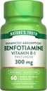 La verdad de la naturaleza Benfotiamine TEN 300mg ANTE 60 Conteo TENIDO NO GMO Y Gluten Suplemento gratuito TEN Vitamin B1 Precursor