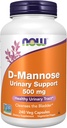 AHORA Suplementos de alimentos, D-Mannose 500 mg, Proyecto no GMO Verificado, Tracto urinario saludable*, 240 cápsulas de verduras