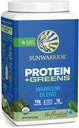 Sunwarrior Warrior Blend Protein Greens Powder Drink Mix ¦ BCAA Plant Based Organic Hemp Seed Vegan Gluten Free Non-GMO Low Carb Protein Powder  Unflavored 750 G 30 SRV