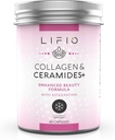 Collagen " Ceramides+, Fórmula de belleza mejorada con Astaxanthin " Biotin, Vitamina A, B2, B3, B12, C " D promueve la hidratación de la piel " Elasticity, Non-GMO, Gluten-Free, Soy-Free, 60 cápsulas