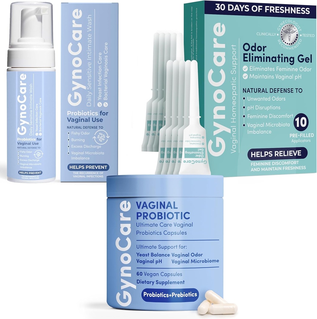 Terramed Just Think Comfort Integral Feminine Wellness Bundle – Triple Soporte para pH Balance, Control de olores y Salud íntima