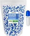 XPRS Nutra Size 0 Empty Capsules - 5000 Count Empty Gelatin Capsules - Pills DIY Capsule Filling - Pure Bovine Pill Gel Caps for Do-It-Yourself Supplements (Blue/White)
