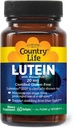 Country Life Lutein 20 mg Supplement - Certified Gluten-Free - Eye Health Support with Lutein and Zeaxanthin - Reduces Eye Strain from Screens - No Yeast, Corn, Wheat, Milk - 60 Softgels
