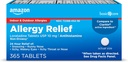 Cuidado básico Alivio de la alergia Loratadina Tablas 10 mg, Blanco, 365 Conde (Paquete puede variar)