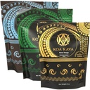 8 oz Koa Kava Bundle with Premium Tongan, Fijian Waka y Vanuatu Waka Kava Root Powder