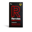 Revvies Energy Strips ← Tropical Hit ← 50 Strips ← 40mg Caffeine Strip Silencio 2 Strip = Café/Energía Bebida Silencio menos de 2 Calories  Vegan ← 10 x 5PK