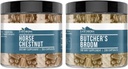 Elementos del Caballo Chestnut y Butcher's Broom Bundle, 200 Capsules Cada uno, Puro &amp; Undiluted, No Additives