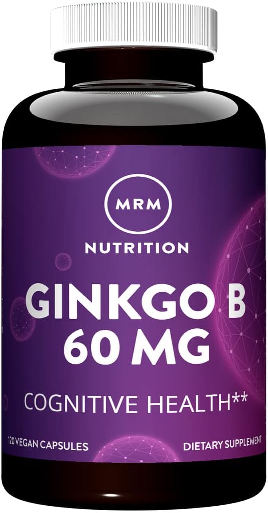MRM Nutrición Ginkgo B 60mg  durable Gluten-Free + Vegan tención 120
