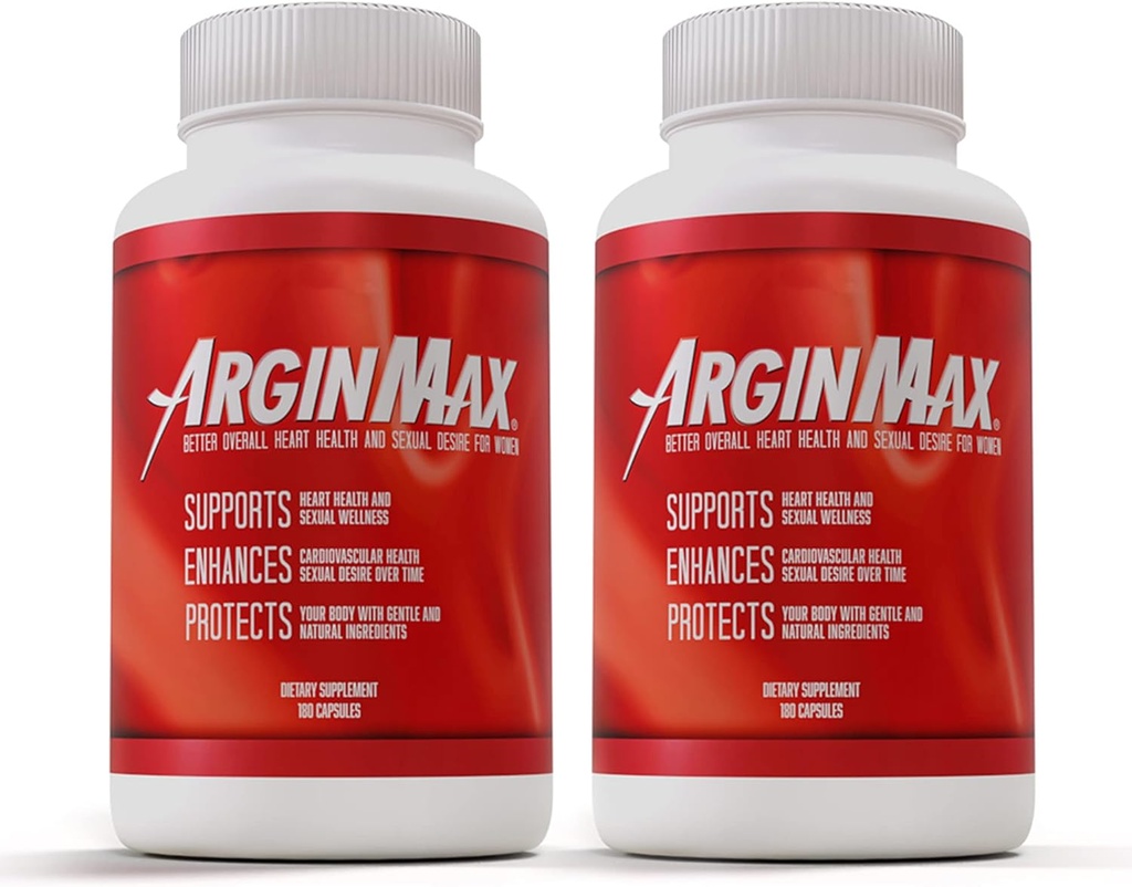 ArginMax Suplemento Arginina Femenina Píldoras Pre Workout - Nitric Oxide Blood Flow, Oxygen Booster, Nitric Oxide Suplemento - Sports Nutrition Nitric Oxide Boosters - 2 Pack, 360 Cápsulas