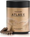 ATLAS X 10-in-1 Masculinity Maximiser Suplemento para Hombres - Energía, Fuerza &amp; Vitality Capsules con Shilajit, Ashwagandha, Zinc, Safed Musli, Tongkat Ali, Black Maca, Fadogia Agrestis, 2 Month Supply