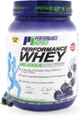 PERFORMANCE INSPIRED Nutrition WHEY Protein Powder – All Natural – 25G Protein – BCAAs – Enzimas digestivas – Fiber Packed – Blueberry – 2lb