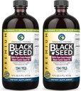 Increíbles hierbas Premium aceite de semilla negra - Gluten libre, no GMO, Cold Presionado Nigella Sativa Ayudas en Salud Digestiva, Apoyo Inmune, Función cerebral - 16 Fl Oz (Pack de 2)
