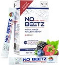 N.O. Beetz Nitric Oxide Supplement for Pre-Workout & Endurance ← Beetroot, Peak ATP " Electrolytes for Energy " Hydration ¦ Boosts Blood Flow " Muscle Recovery tención No Mess, 30 Servings