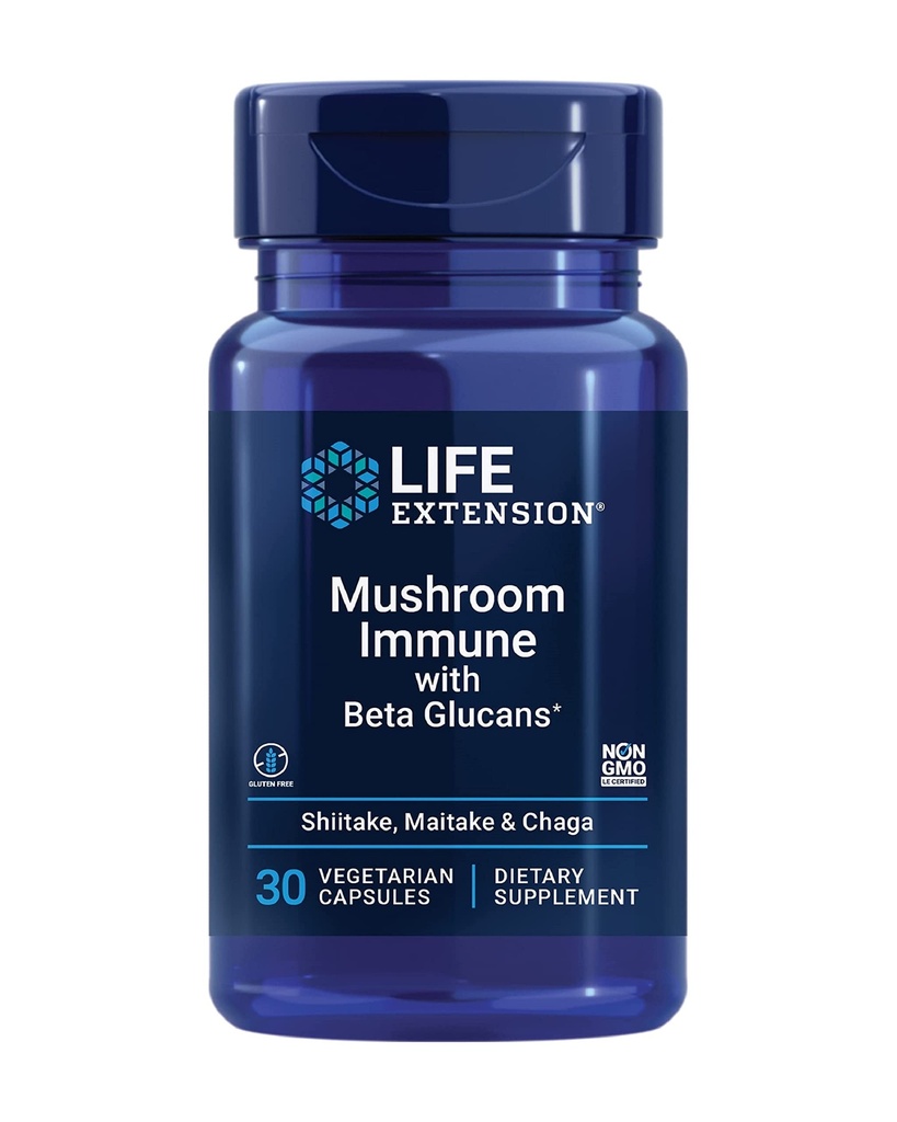 Extensión de vida Mushroom Immune con Beta Glucans