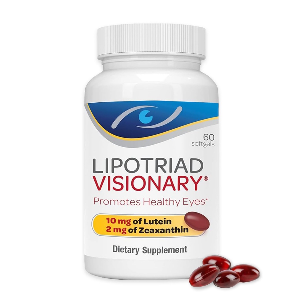Lipotriad Visionary Eye Vitamins – 60 cápsulas – Lutein y Zeaxanthin Suplementos con otros AREDS 2® Ingredientes para apoyar la salud de los ojos