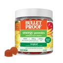 Bulletproof Sugar-Free Tropical Energy Gummies, 60 Conde, Suplemento de Energía Sostenida diaria con 100 mg CoQ10, Valor diario de B12, 100 mg Brain Octane Oil