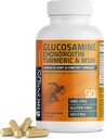 Bronson Glucosamine Chondroitin Turmeric " MSM Advanced Joint " Cartilage Formula, Supports Healthy Joints, Mobility & Cartilage - Non-GMO, 90 Capsules