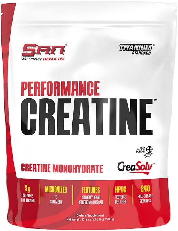 SAN Performance Creatine 1200g – apoya el crecimiento muscular y el rendimiento deportivo, 240