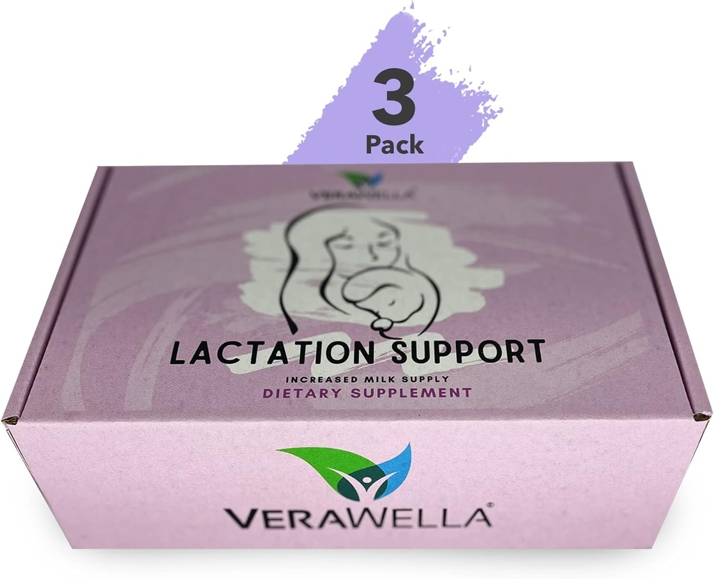 Apoyo a la lactancia, infundido con Fenugreek, Fennel " Milk Thistle, Lactation Support for increased Milk Supply, Increase Milk Supply Breastfeeding Essential, Pack of 3