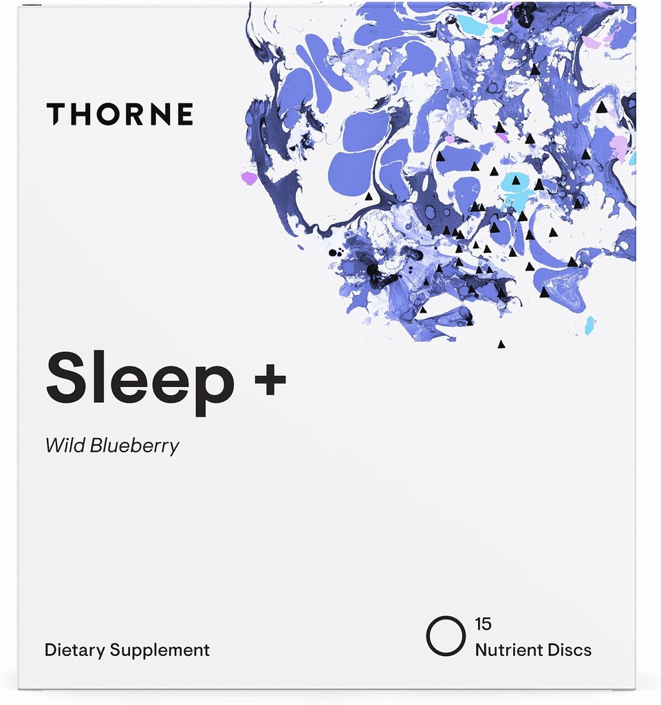 THORNE Sleep + Dissolvable Supplement Disc - Chamomile, L-Theanine y Melatonin para el sueño profundo, descanso - 15 Servings