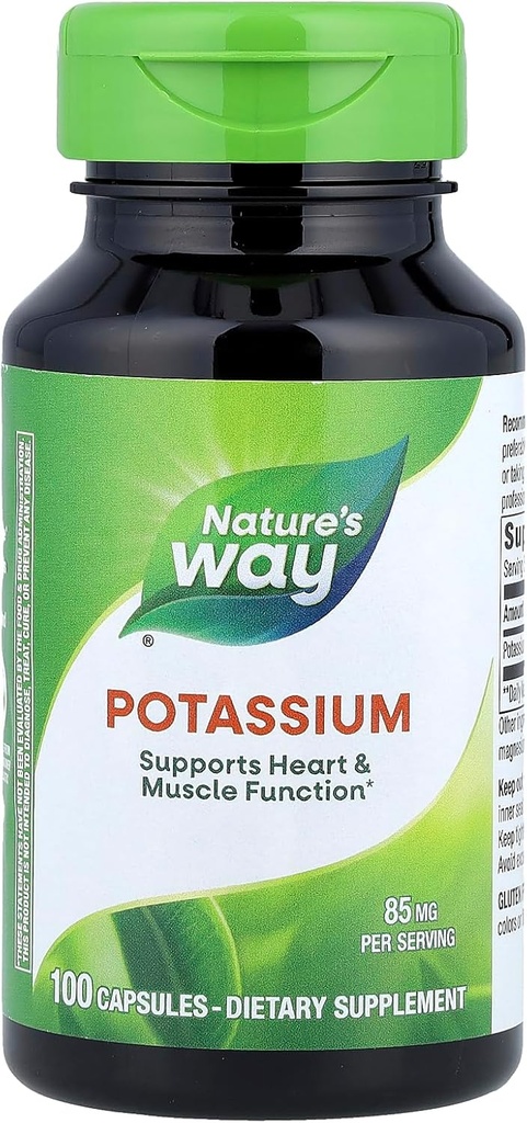 Natures Way Complejo de Chelato de Potasio - 100 cápsulas