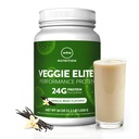 MRM Veggie Elite Performance Protein - Vanilla Bean, Plant-Based Powder, 24g Protein per Serving with BCAAs & Digestive Enzymes, Clinically Tested - Vegan, Gluten-Free - 30 Servings