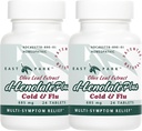 EAST PARK d-Lenolate Plus Frío &amp; Flu Homeopático Remedy for Adults &amp; Kids TEN Immune System Booster with Olive Leaf Extract, Neem Leaf Extract &amp; Echinacea TEN 625mg, 24 Tablets Silencio Non-GMO (Pack of 2)