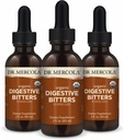 Dr. Mercola Filtros Digestivos Orgánicos gotas líquidas - Asistencia sanitaria digestiva - Fórmula libre de alcohol - Características Burdock Root, Hoja de Dandelion, Semillas de hinojo > Más - 2 fl. oz. (30 Servimientos), 3 Pack