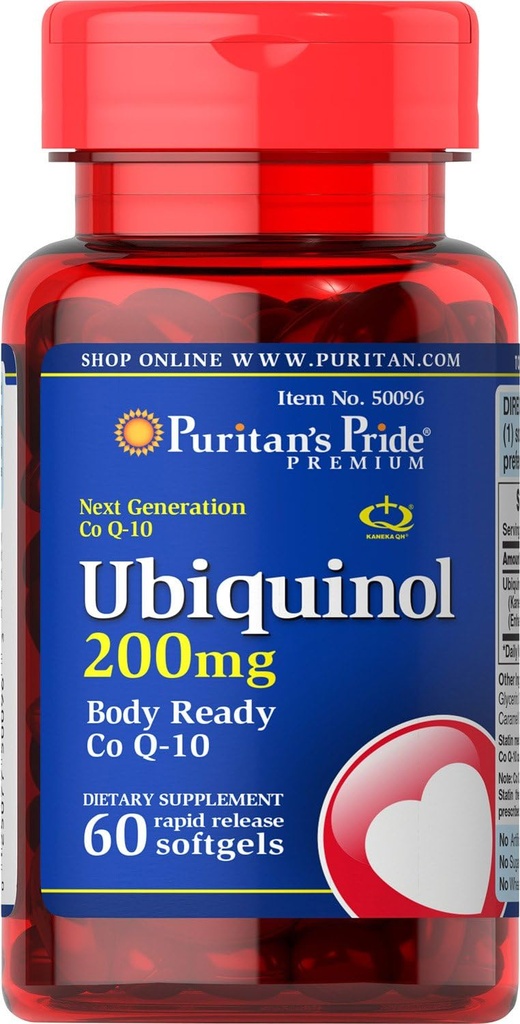 Pride de Puritan Ubiquinol 200 mg Softgels, 60 Conde