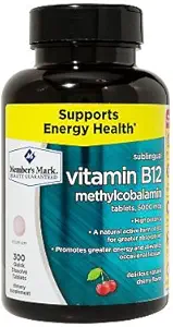 Members Mark Sublingual Vitamin B12 5000mcg (300 Count) (3 Pack)