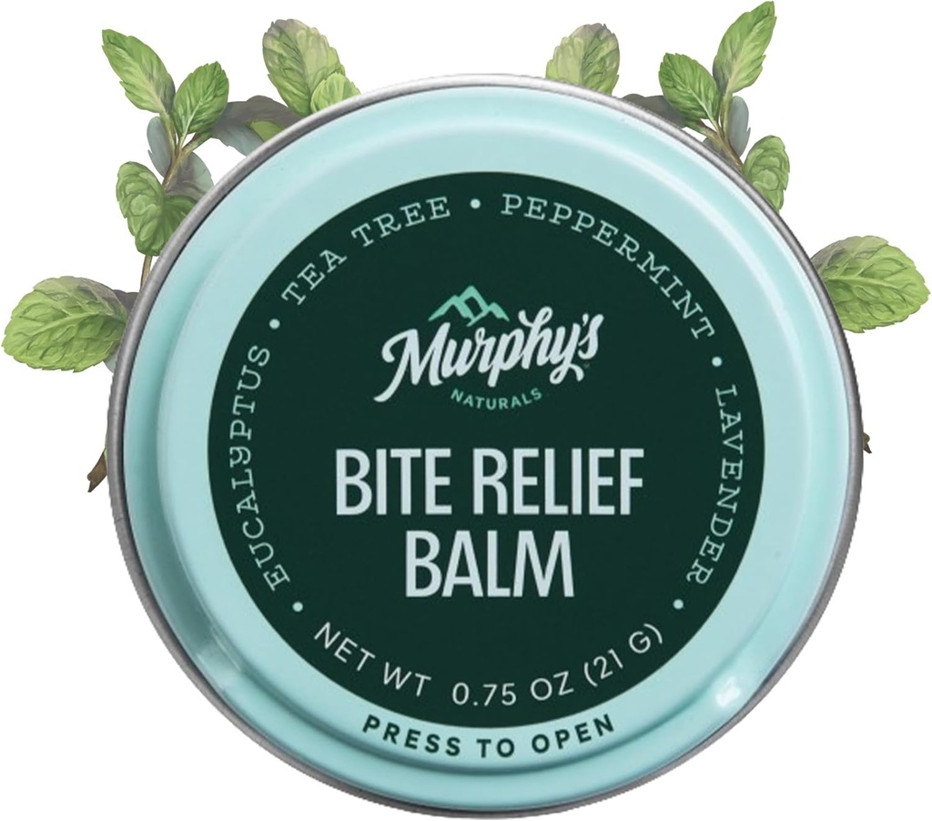 Murphy’s Naturals Insect Bite Relief Balm, Travel-Friendly, Soothes Bug Bites with Plant-Based Oil, Fast-Acting, Easy Application, 0.75oz