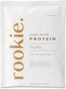 Proteína probiótica basada en plantas de Rookie Wellness - Polvo proteína orgánica con perfil completo de aminoácidos, prebióticos y probióticos de Gut-Healthy, " Más de 25 vitaminas " minerales (10 sachets, vainilla)