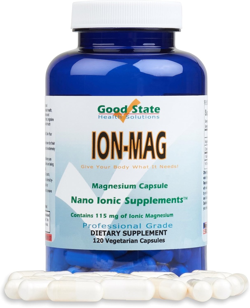Buen Estado ION-MAG - Ionic Magnesium Capsules - (115 mg cada servidumbre) (120 cápsulas vegetarianas)