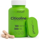 LongLifeNutri Citicoline (CDP-Choline) 300 mg, 120 cápsulas vegetarianas, suministro de 4 meses, certificado GMP, hecho en EE.UU.