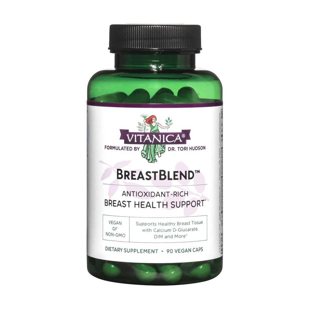 Vitanica BreastBlend, Asistencia para el cuidado de la mama, Vegan, 90 cápsulas