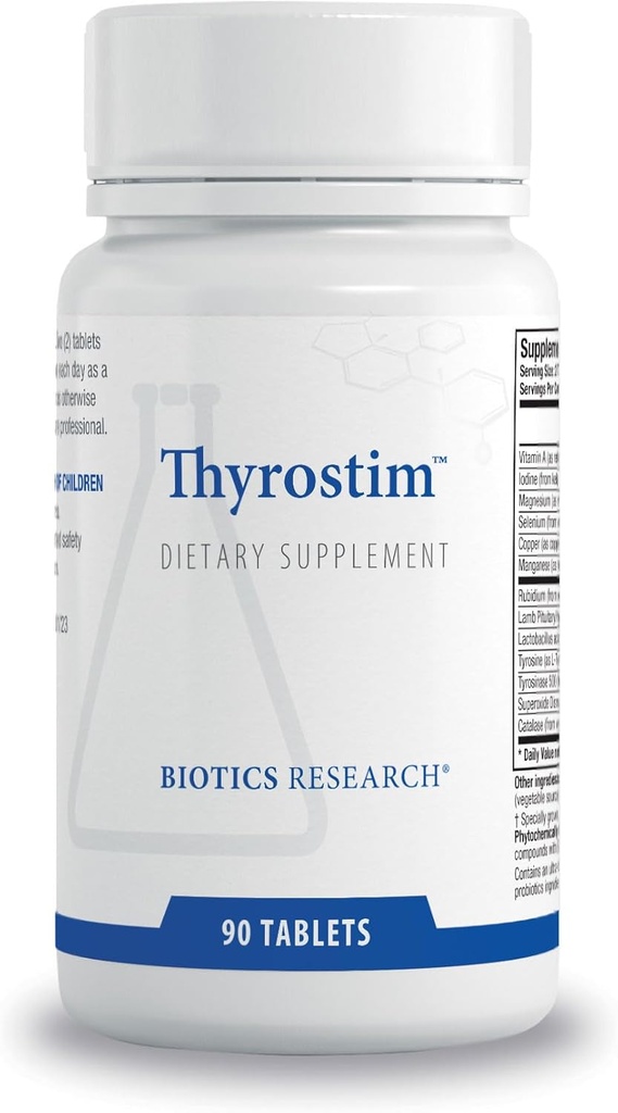 Biotics Research ThyrostimTM –Endocrine Support, Balance Thyroid Hormones, T3, T4, Aid Thyroid Gland, Boost Metabolism, Aid in Digestion, Support Nervous System 90 Tablets