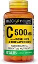 MASON NATURAL Vitamina C 500 mg, con Rosa HIPS " Bioflavonoides, Immune Support " Fórmula antioxidante, 90 Tabletas