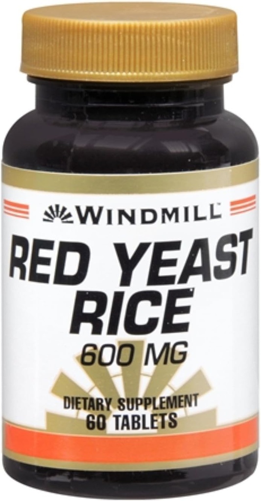 Windmill Red Yeast Rice 600 mg Tablets 60 Tablets (Pack of 3)