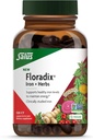 Floradix Iron + Herbs - Suplemento de hierro para el apoyo energético saludable* - Apoyo a la formación de células rojas de sangre - Vegan, no GMO, libre de gluten, libre de soja - 120 Liquid Phyto-Caps
