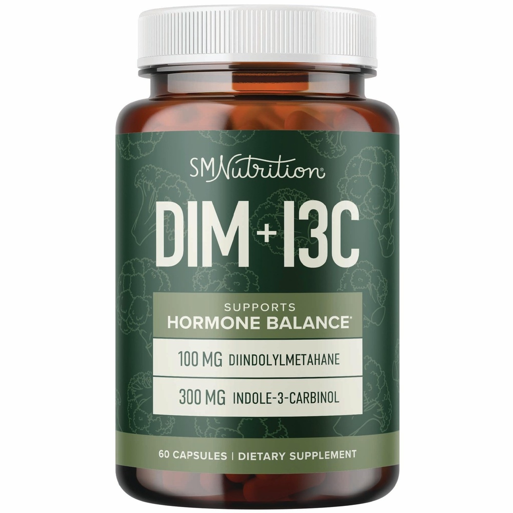 DIM & Indole 3 Carbinol for Hormone Balance for Women ' Men ← Complejo I3C ← Estrogen Balance, Menopause Supplements for Womens Health, Antioxidants ← Vegan, Non-GMO, Gluten-Free TEN SMNutrition TEN60 Ct.