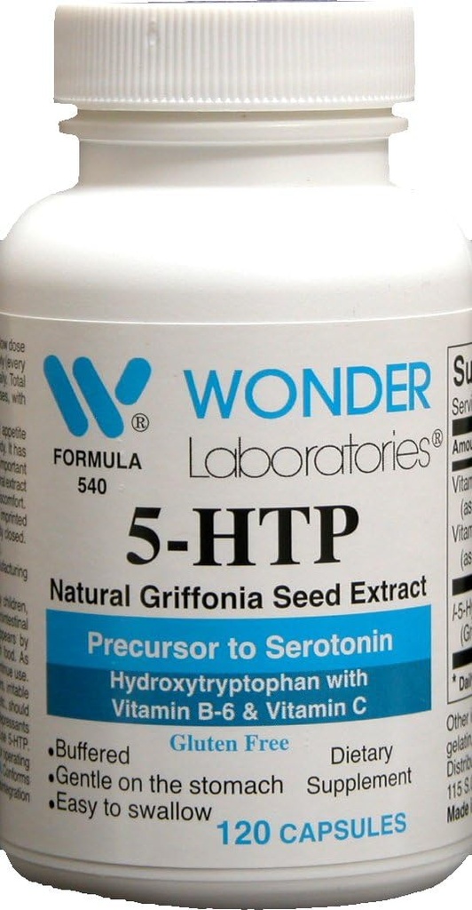 5 Htp, Natural Griffonia Seed Extract Precursor a Serotonina - 120 cápsulas #5402
