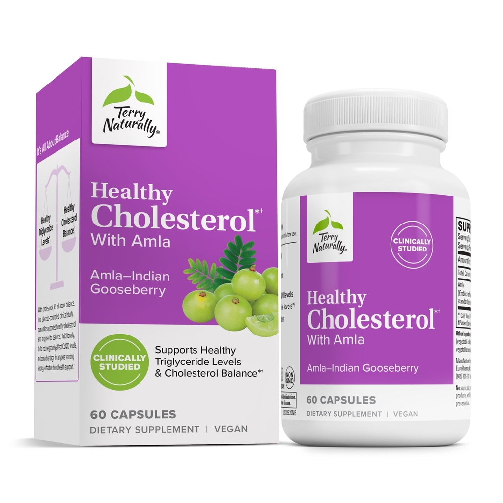 Terry Colesterol naturalmente saludable con Amla - Suplemento antioxidante para el apoyo al corazón inmune - Suplemento para la ayuda colesterol saludable " Triglyceride - 60 cápsulas