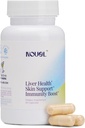 Nouel ← Skin + Liver + Immunity Support Silencioso de recuperación Suplemento para Beber Silencioso de leche Thistle, NAC, Ácido Hialurónico, CoQ10, Biotina, Antioxidantes Ø 40 cápsulas