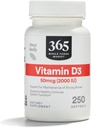 365 by Whole Foods Market, Vitamina D3 2000 UI, 250 ct