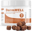 VetWELL Omega 3 Supplement for Dogs with Antarctic Krill Oil, Astaxanthin, Omega 3 6 9, EPA, DHA for Amazing Skin and Coat (60 Count)