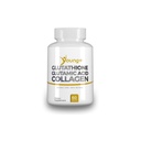 Young+ Glutathione, Glutamic Acid y Collagen. Suplemento antioxidante - 1000mg, 60 cápsulas