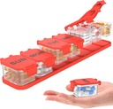Extra Large Weekly Pill Organizer - Waterproof 7-Day Pill Box, Portable Vitamin &amp; Supplement Case, Easy to Open Design, Ideal para Viajar a nd Daily Medication Management (Red)