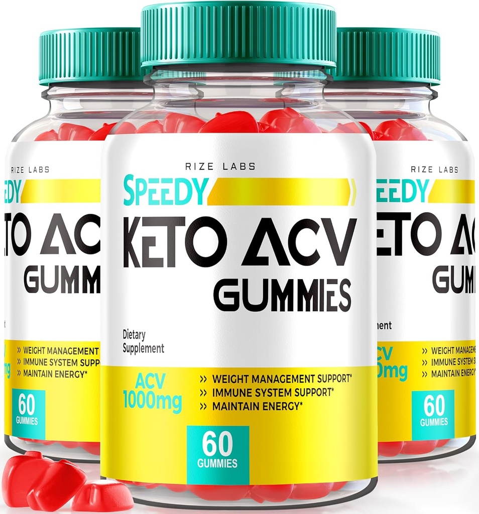 rize labs - Speedy Extreme Keto Plus ACV Gummy for Advanced Weight Loss with Apple Cider Vinegar 2000mg Suplemento (180 Gummies)